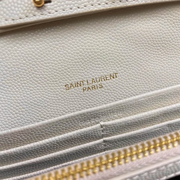 YSL classic cassandre chain wallet in grain de poudre leather - Image 7