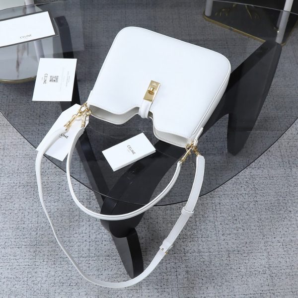 CELINE SMALL CAMILLE 16 SOFT BAG IN SMOOTH CALFSKIN(HIGH-END GRADE) - Image 7