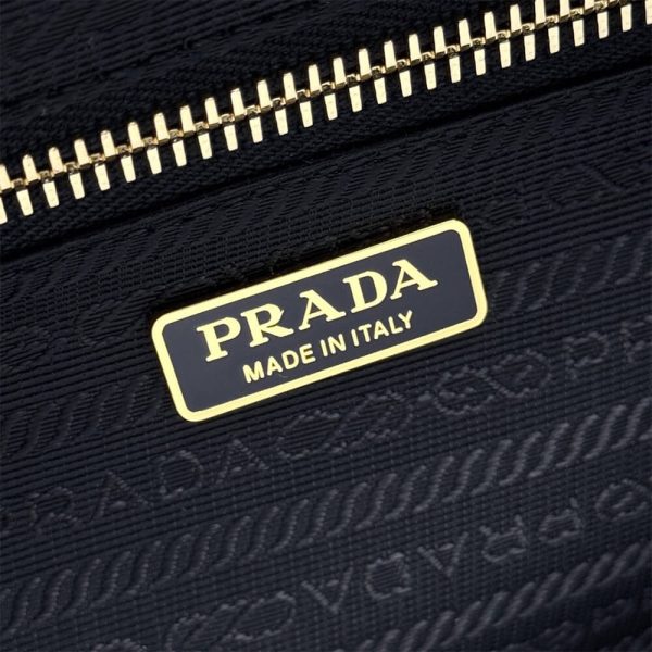 Prada Re-Nylon and leather medium top-handle bag with padlock(high-end grade) - Image 7