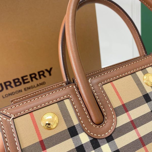 Small Vintage Check Two Handle Title Bag - Image 7