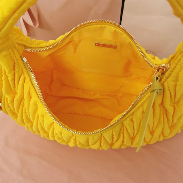 Miu Wander matelasse regenerated nylon hobo bag - Image 8