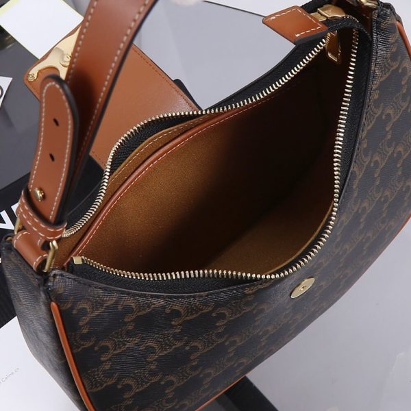 CELINE MEDIUM AVA TRIOMPHE BAG in Triomphe Canvas and calfskin - Image 8