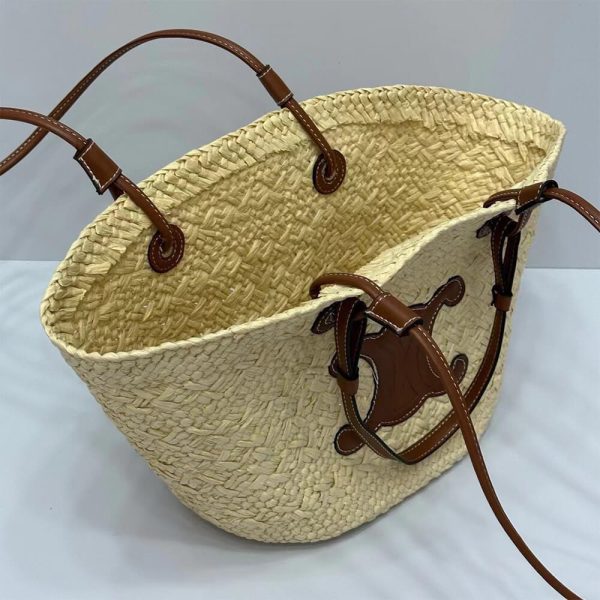 CELINE CLASSIC RAFFIA AND CALFSKIN - Image 8