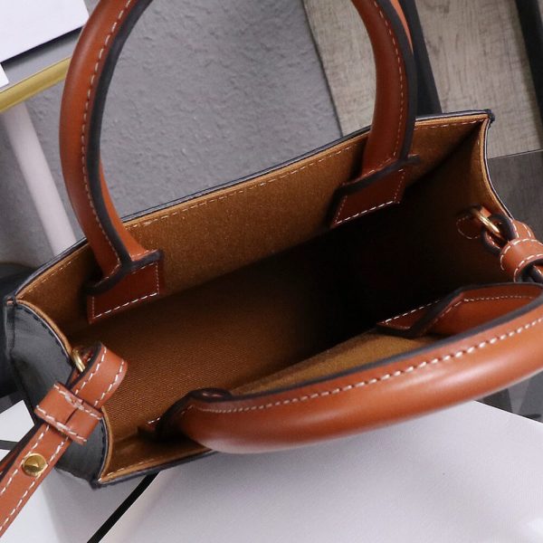 CELINE Mini Vertical Cabas IN Triomphe Canvas with Celine print - Image 8