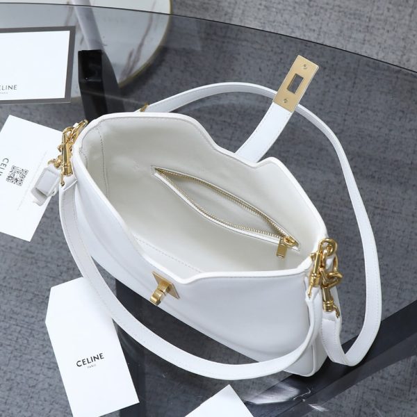 CELINE SMALL CAMILLE 16 SOFT BAG IN SMOOTH CALFSKIN(HIGH-END GRADE) - Image 8