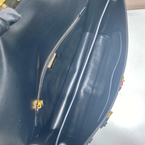 Prada Soft Sound large leather shoulder bag with charms(high-end grade) - Image 8