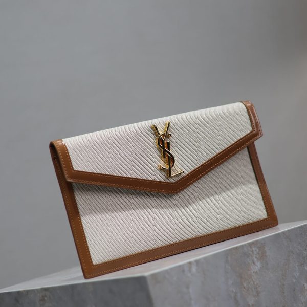 YSL uptown pouch in canvas and leather - Image 8