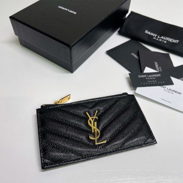 YSL CASSANDRE MATELASSÉ FRAGMENTS ZIPPED CARD CASE(HIGH-END GRADE) - Image 8