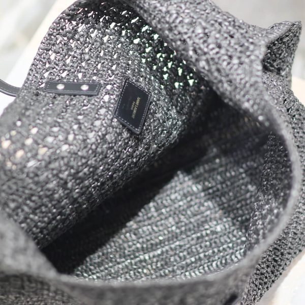 SAINT LAURENT le 5 a 7 medium tote in raffia(HIGH-END GRADE) - Image 8