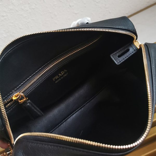 Prada Medium leather top-handle bag with padlock(high-end grade) - Image 8