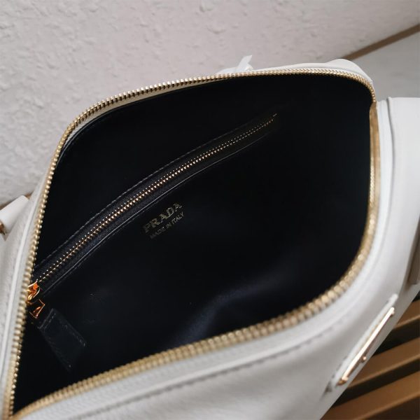 Prada Medium leather top-handle bag with padlock(high-end grade) - Image 8