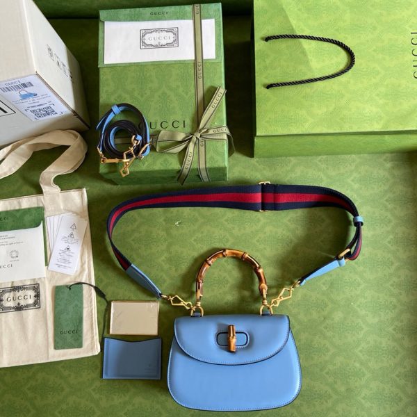 GUCCI BAMBOO 1947 JUMBO GG SMALL TOP HANDLE BAG - Image 8