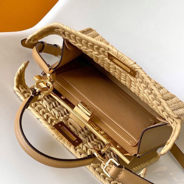 FENDI Peekaboo ISeeU Small Raffia(TAX-FREE GRADE) - Image 8
