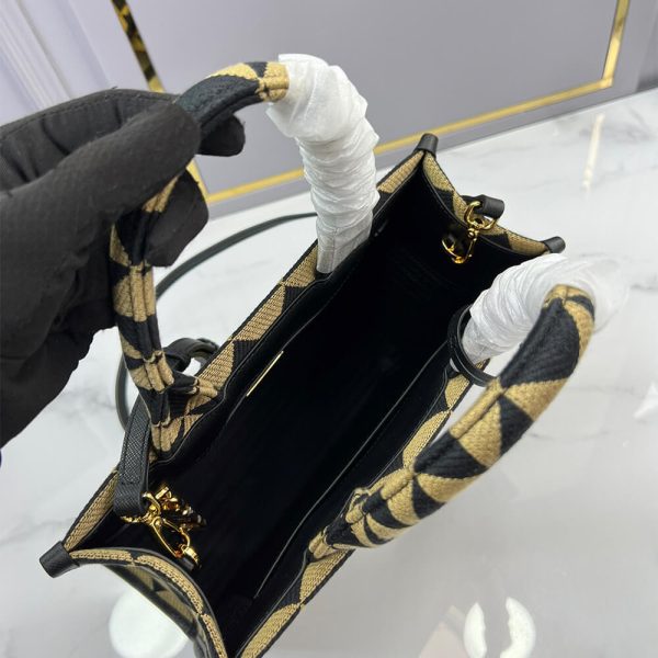 Small Prada Symbole jacquard fabric handbag - Image 8