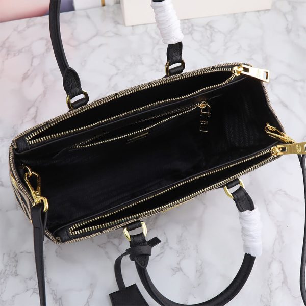 Small Prada Galleria embroidered fabric bag - Image 8