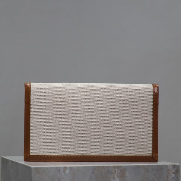 YSL uptown pouch in canvas and leather - Image 9