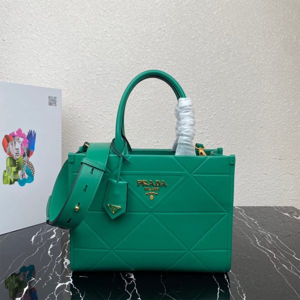 Small leather Prada Symbole bag with topstitching - Image 9