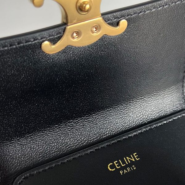 CELINE COMPACT WALLET WITH COIN TRIOMPHE IN SHINY CALFSKIN(HIGH-END GRADE) - Image 9