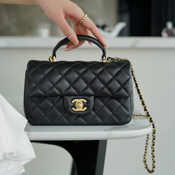 Chanel Mini Flap with Top Handle(HIGH-END GRADE) - Image 2
