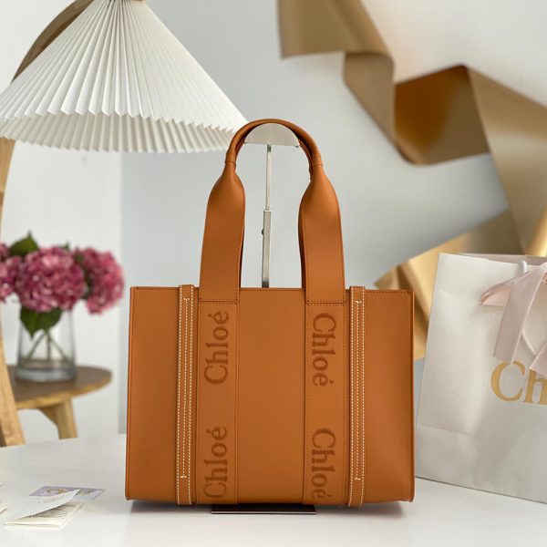 Chloe Woody Medium Leather Tote Bag - Image 2