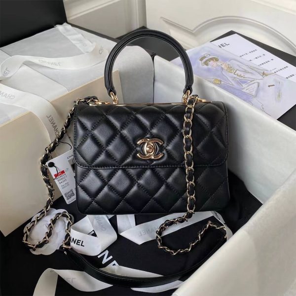 CHANEL Mini Flap Bag with Top Handle(HIGH-END GRADE) - Image 2