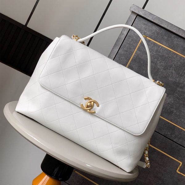 Chanel Maxi Flap Bag With Top Handle(HIGH-END GRADE) - Image 2