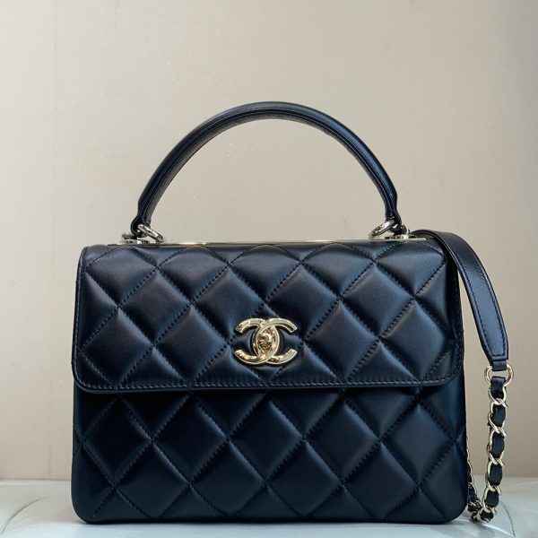CHANEL FLAP BAG WITH TOP HANDLE(tax-free Grade) - Image 2