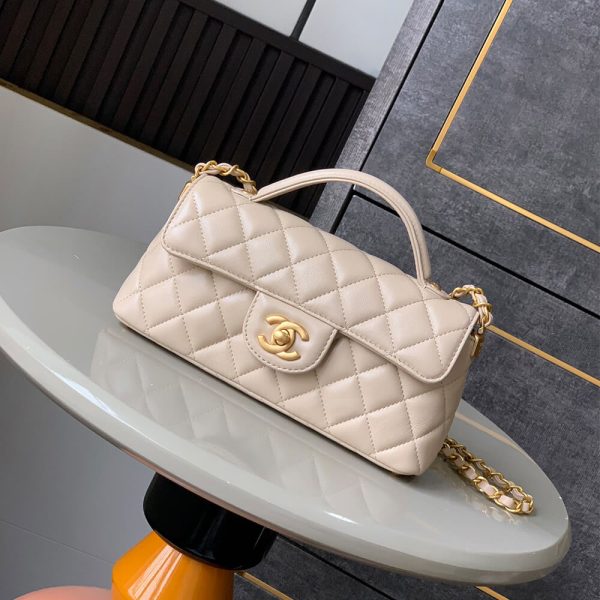 CHANEL Mini Flap Bag with Top Handle(HIGH-END GRADE) - Image 2