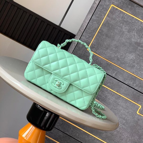 Chanel Mini Flap Bag with Top Handle(HIGH-END GRADE) - Image 2