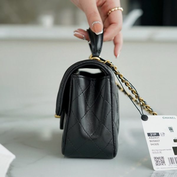 Chanel Mini Flap with Top Handle(HIGH-END GRADE) - Image 3