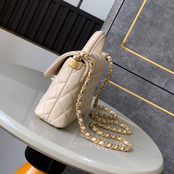 CHANEL Small Flap Bag with Top Handle(HIGH-END GRADE) - Image 3