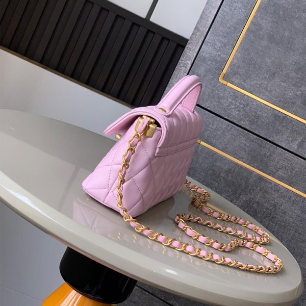 CHANEL Mini Flap Bag with Top Handle(HIGH-END GRADE) - Image 3