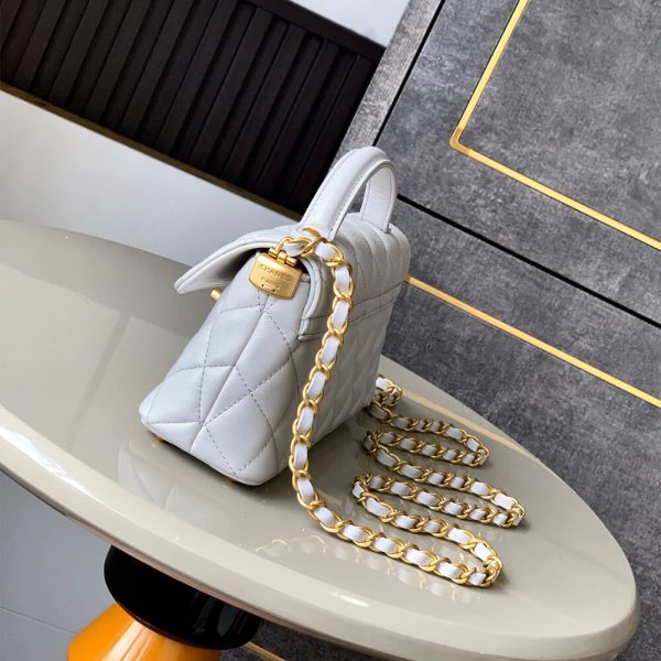 CHANEL Mini Flap Bag with Top Handle(HIGH-END GRADE) - Image 3