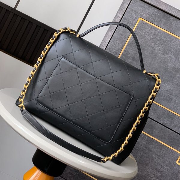 Chanel Maxi Flap Bag With Top Handle(HIGH-END GRADE) - Image 4