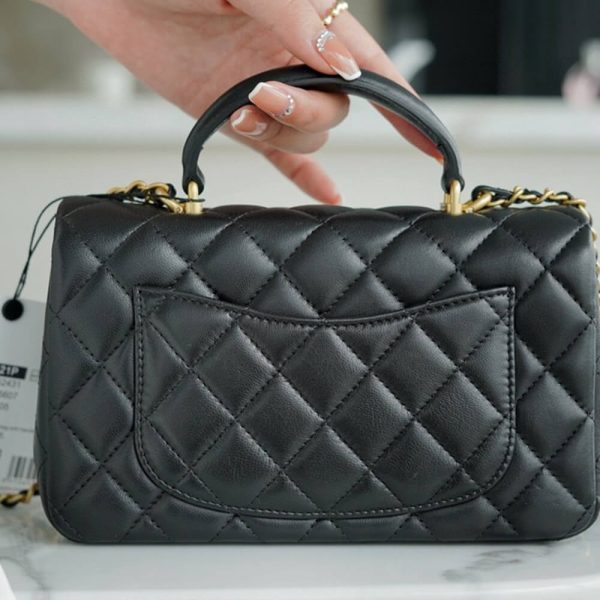 Chanel Mini Flap with Top Handle(HIGH-END GRADE) - Image 4