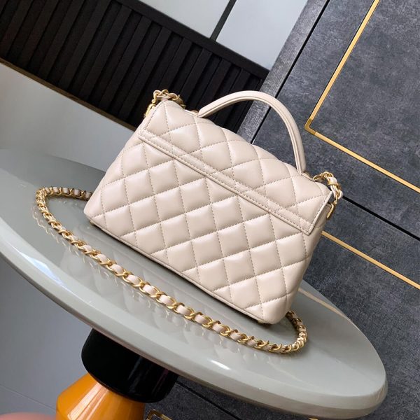 CHANEL Small Flap Bag with Top Handle(HIGH-END GRADE) - Image 4