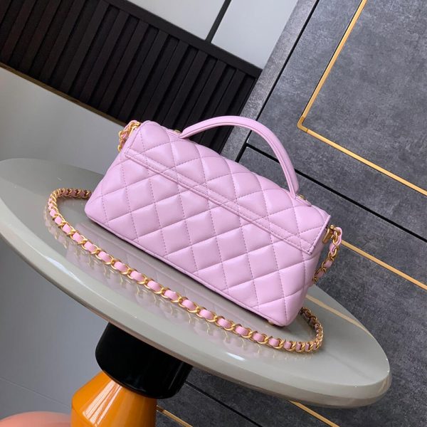 CHANEL Mini Flap Bag with Top Handle(HIGH-END GRADE) - Image 4