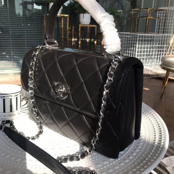 CHANEL FLAP BAG WITH TOP HANDLE(HIGH-END GRADE) - Image 4