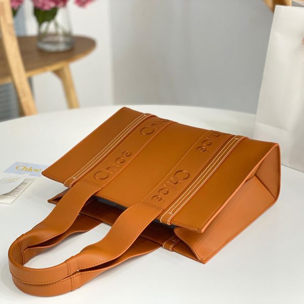 Chloe Woody Medium Leather Tote Bag - Image 5