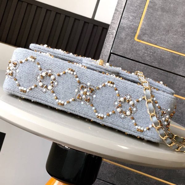 CHANEL Pearl Classic Double Flap Handbag(HIGH-END GRADE) - Image 5