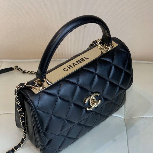 CHANEL FLAP BAG WITH TOP HANDLE(tax-free Grade) - Image 5