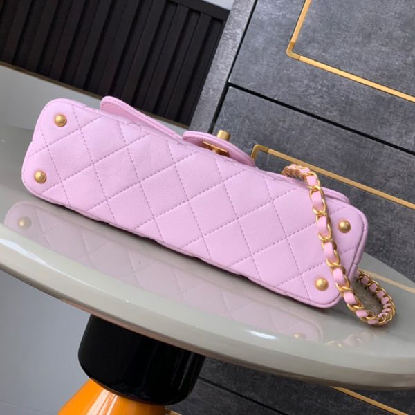 CHANEL Mini Flap Bag with Top Handle(HIGH-END GRADE) - Image 5
