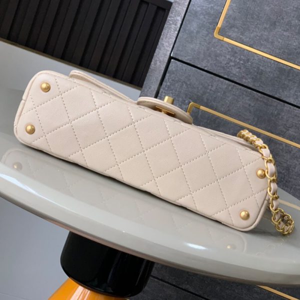 CHANEL Mini Flap Bag with Top Handle(HIGH-END GRADE) - Image 5