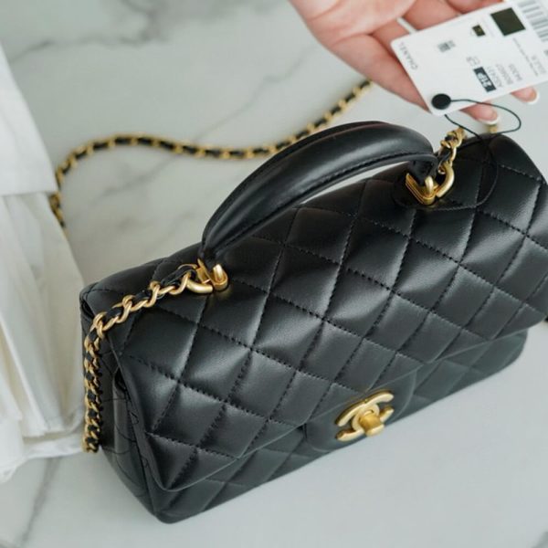 Chanel Mini Flap with Top Handle(HIGH-END GRADE) - Image 6