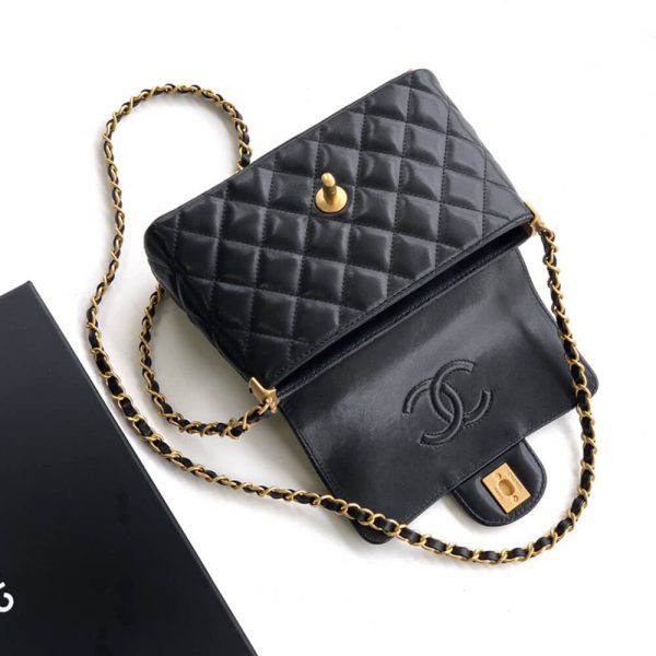 CHANEL Small Flap Bag with Top Handle(HIGH-END GRADE) - Image 6