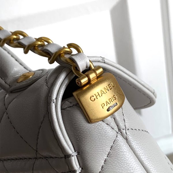 CHANEL Mini Flap Bag with Top Handle(HIGH-END GRADE) - Image 6