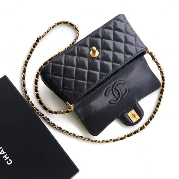 CHANEL Mini Flap Bag with Top Handle(HIGH-END GRADE) - Image 6