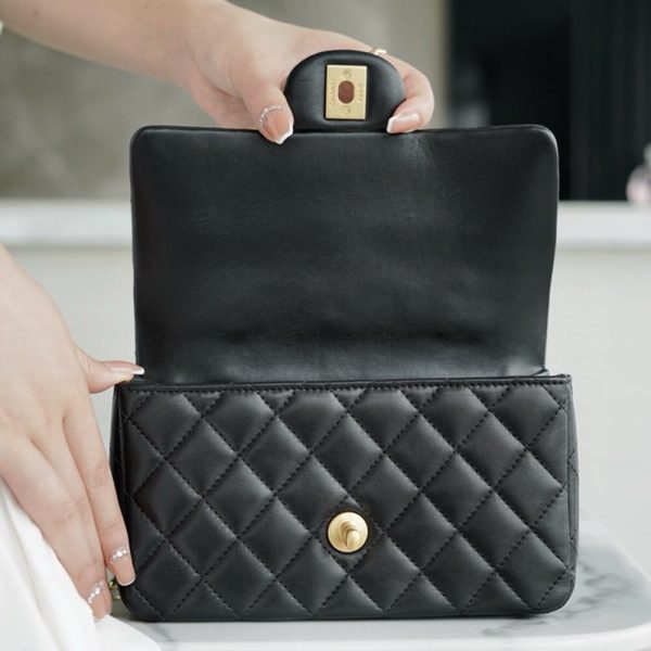 Chanel Mini Flap with Top Handle(HIGH-END GRADE) - Image 7