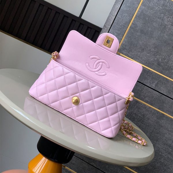 CHANEL Mini Flap Bag with Top Handle(HIGH-END GRADE) - Image 7