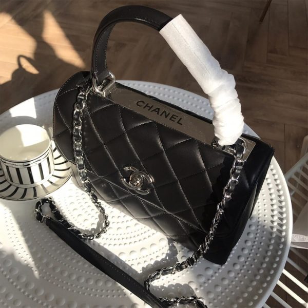 CHANEL FLAP BAG WITH TOP HANDLE(HIGH-END GRADE) - Image 7